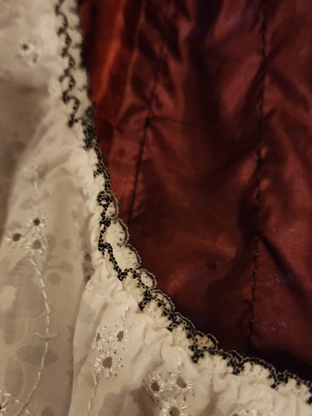 sophie b. White Eyelet Chemise with Black Ribbon Detail - Picture 7 of 7